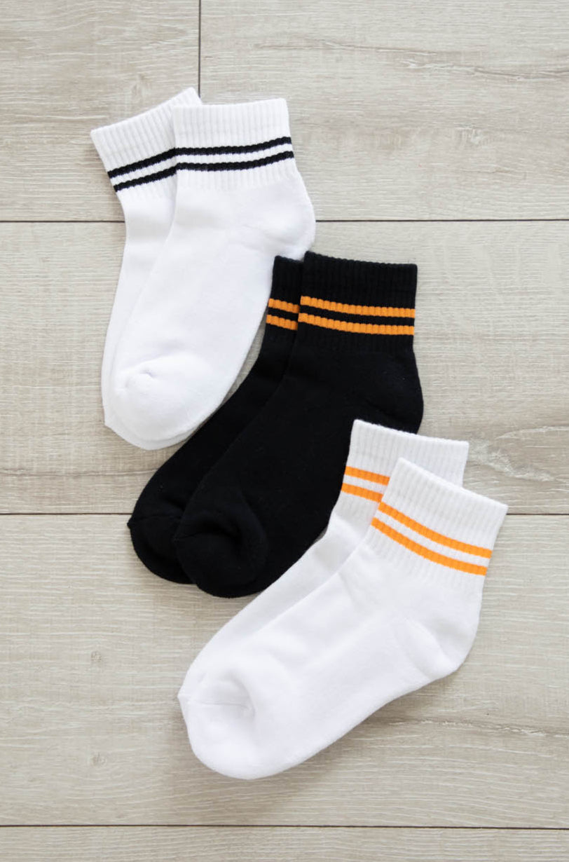 Stripe Shortie Athletic Sock 3-Pack | Halloween Bundle