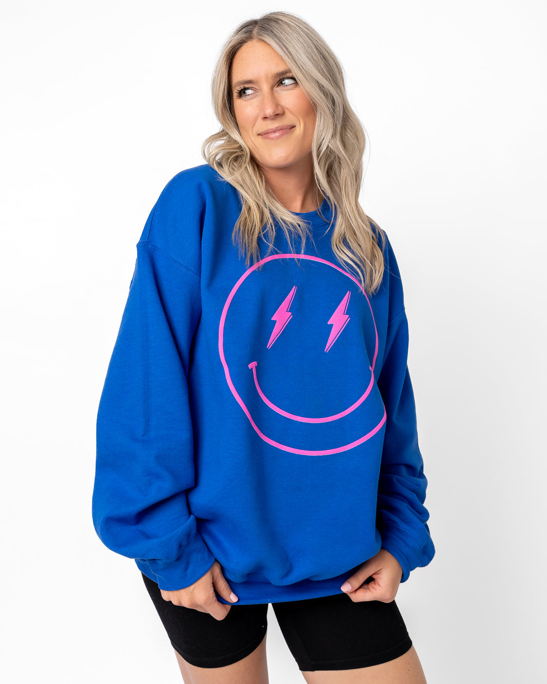 Fun Things Crewneck Sweatshirt | Electric Blue