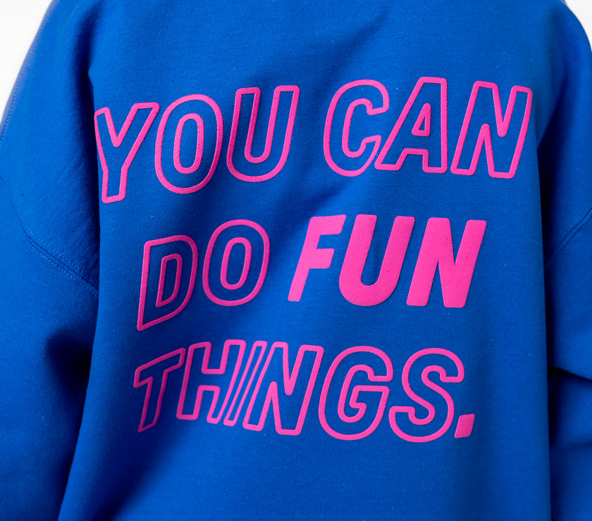 Fun Things Crewneck Sweatshirt | Electric Blue