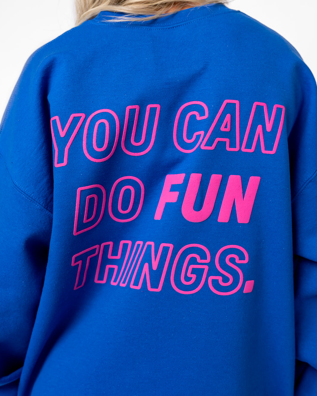 Fun Things Crewneck Sweatshirt | Electric Blue