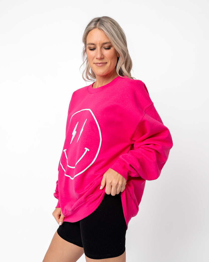 Fun Things Crewneck Sweatshirt | High Pink