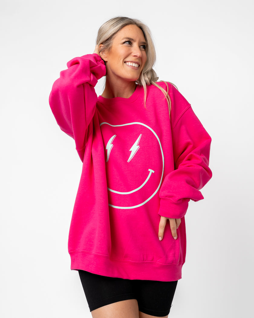 Fun Things Crewneck Sweatshirt | High Pink