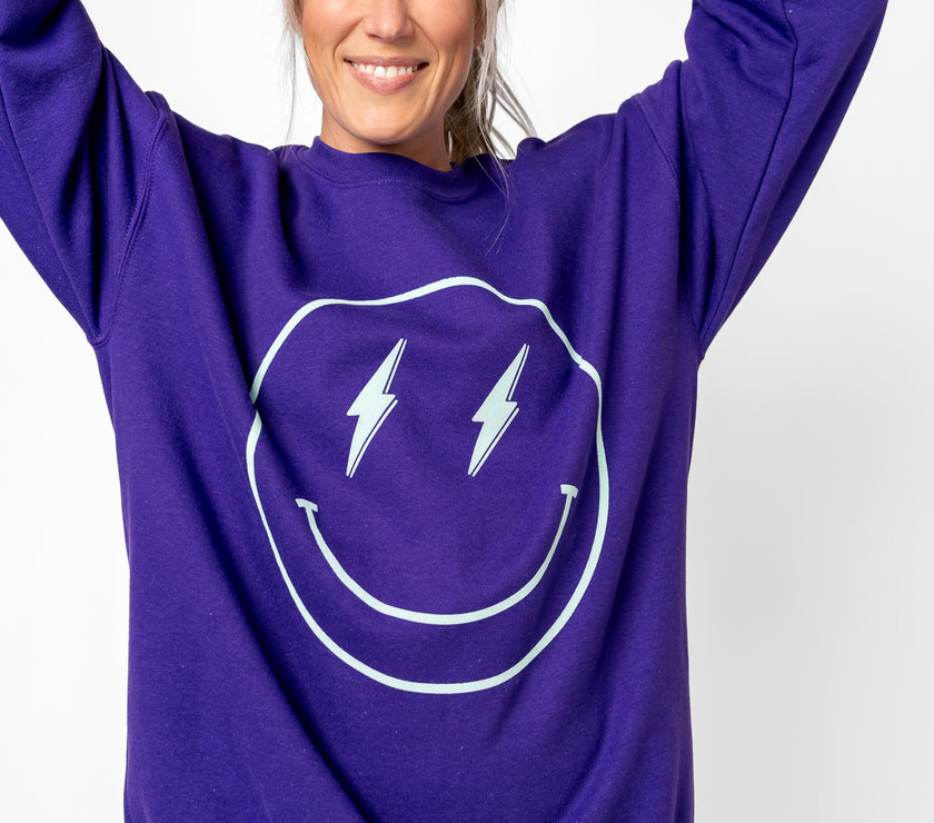 Fun Things Crewneck Sweatshirt | Purple