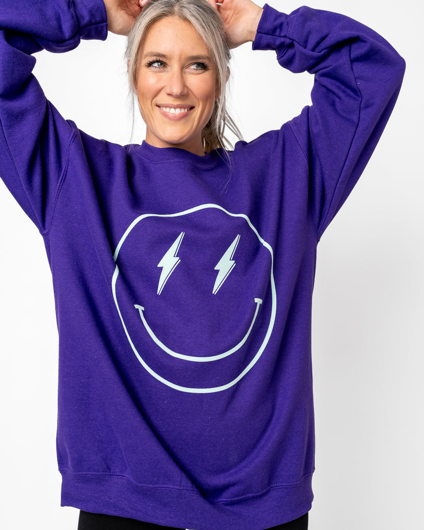 Fun Things Crewneck Sweatshirt | Purple