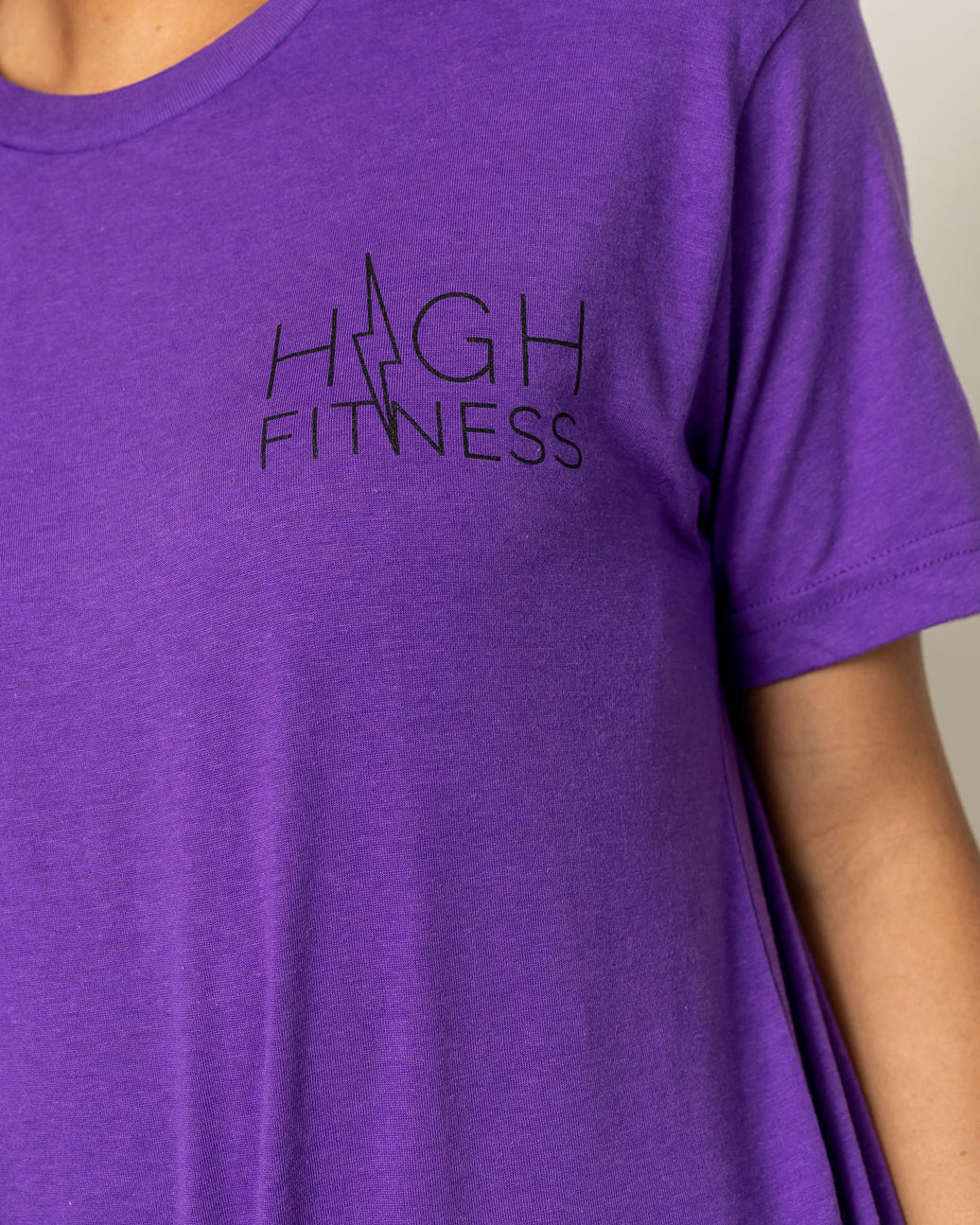 Black Pocket Stencil Tee | Purple *XS & S*