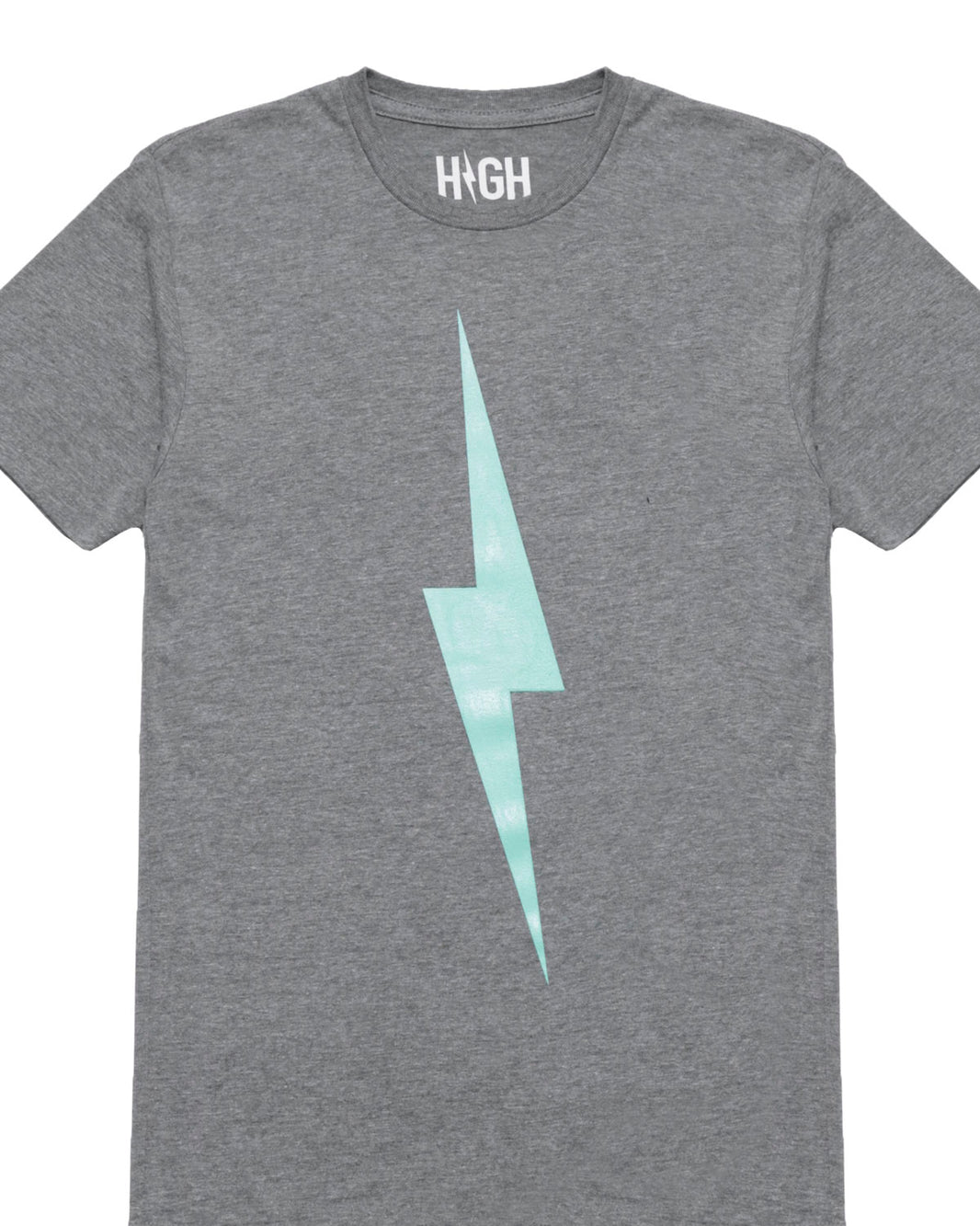 Bolt Tee | Light Teal on Athletic Grey