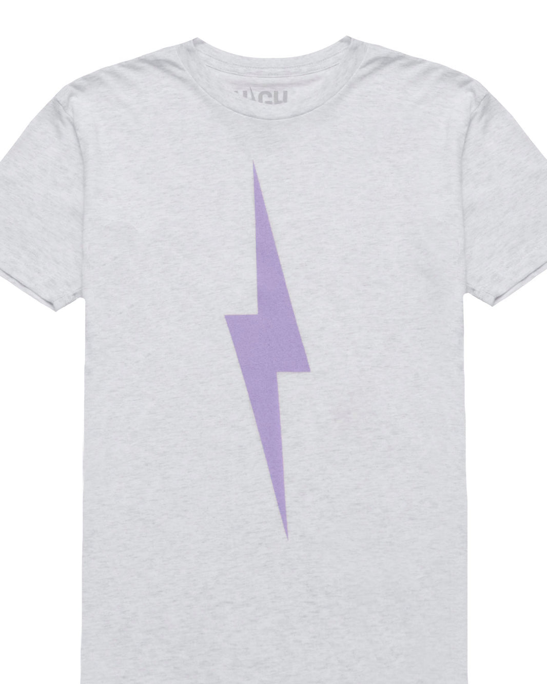 Bolt Tee | Light Purple on Heather White