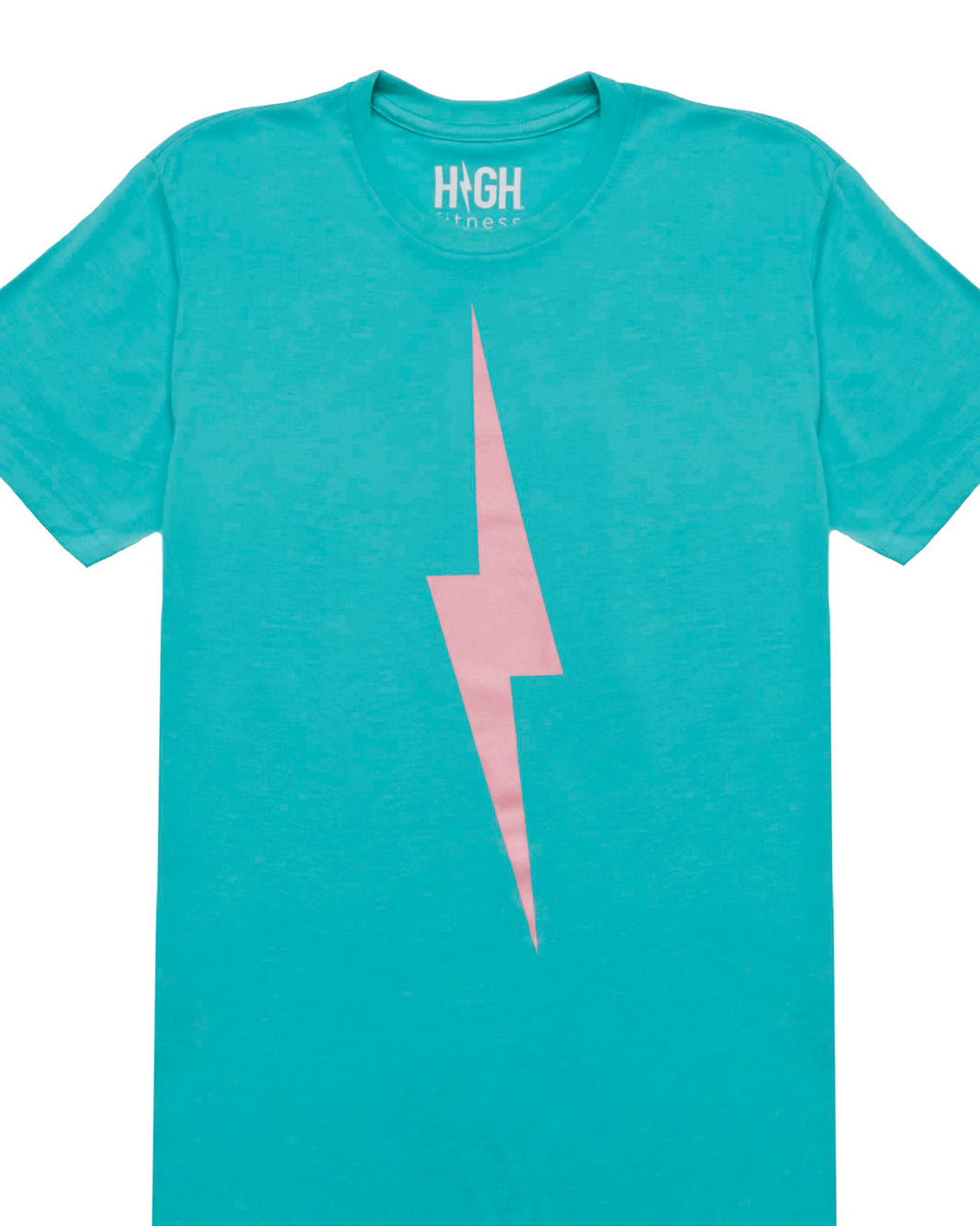 Bolt Tee | Light Pink on Teal