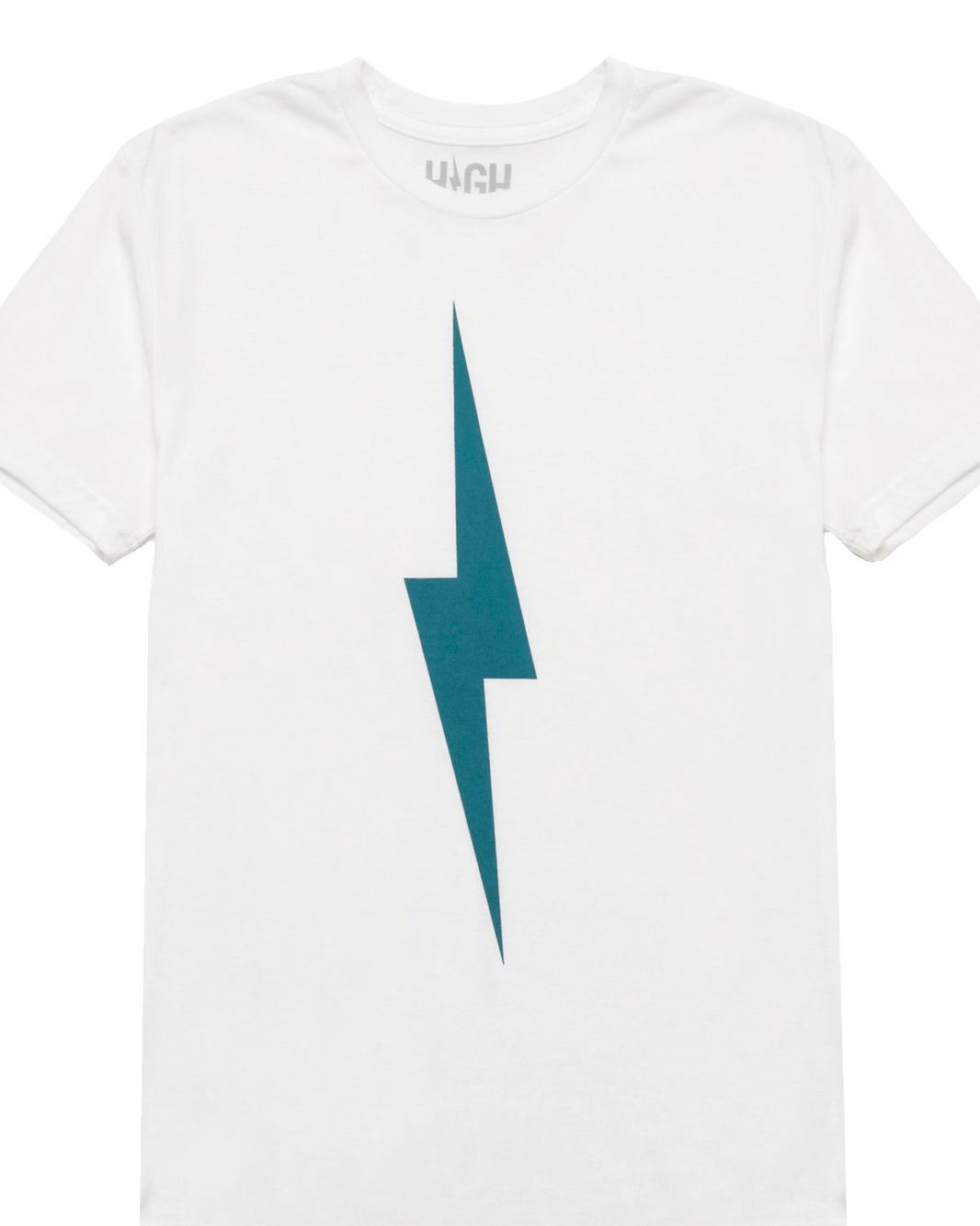 Bolt Tee | Teal on White