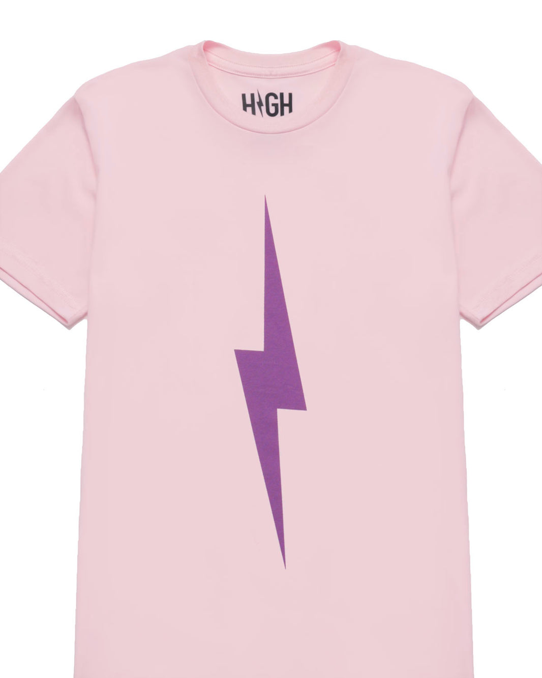 Bolt Tee | Bright Purple on Pink
