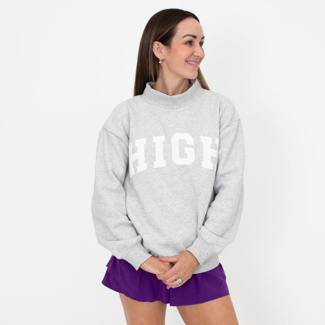 HIGH Puff Mockneck | Gray