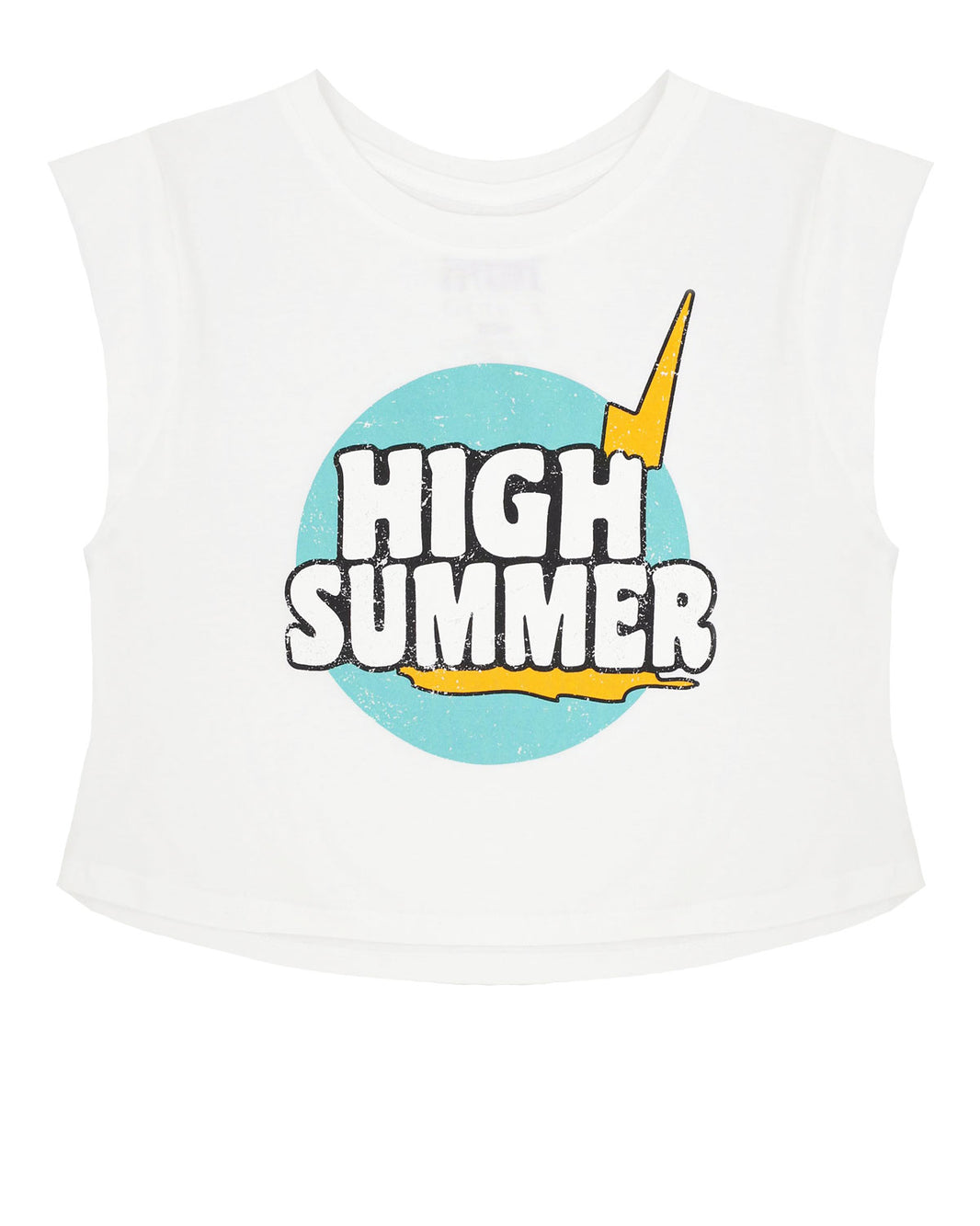 Blue Summer High Logo Crop | White *2X,3X*