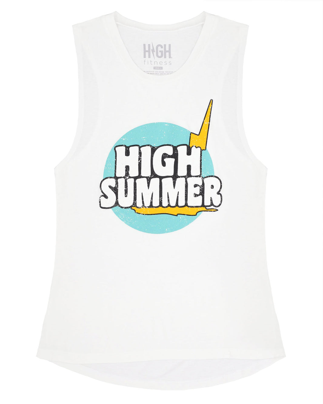 Blue Summer High Logo Muscle Tank | White *XS,S,2X*