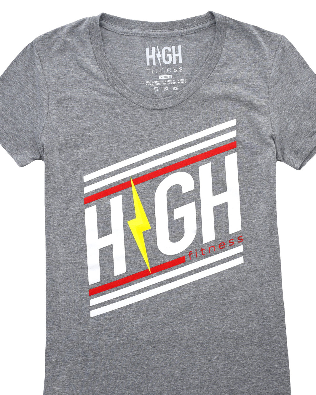 Striped Logo Women's Tee | Gray *XS,S,M*