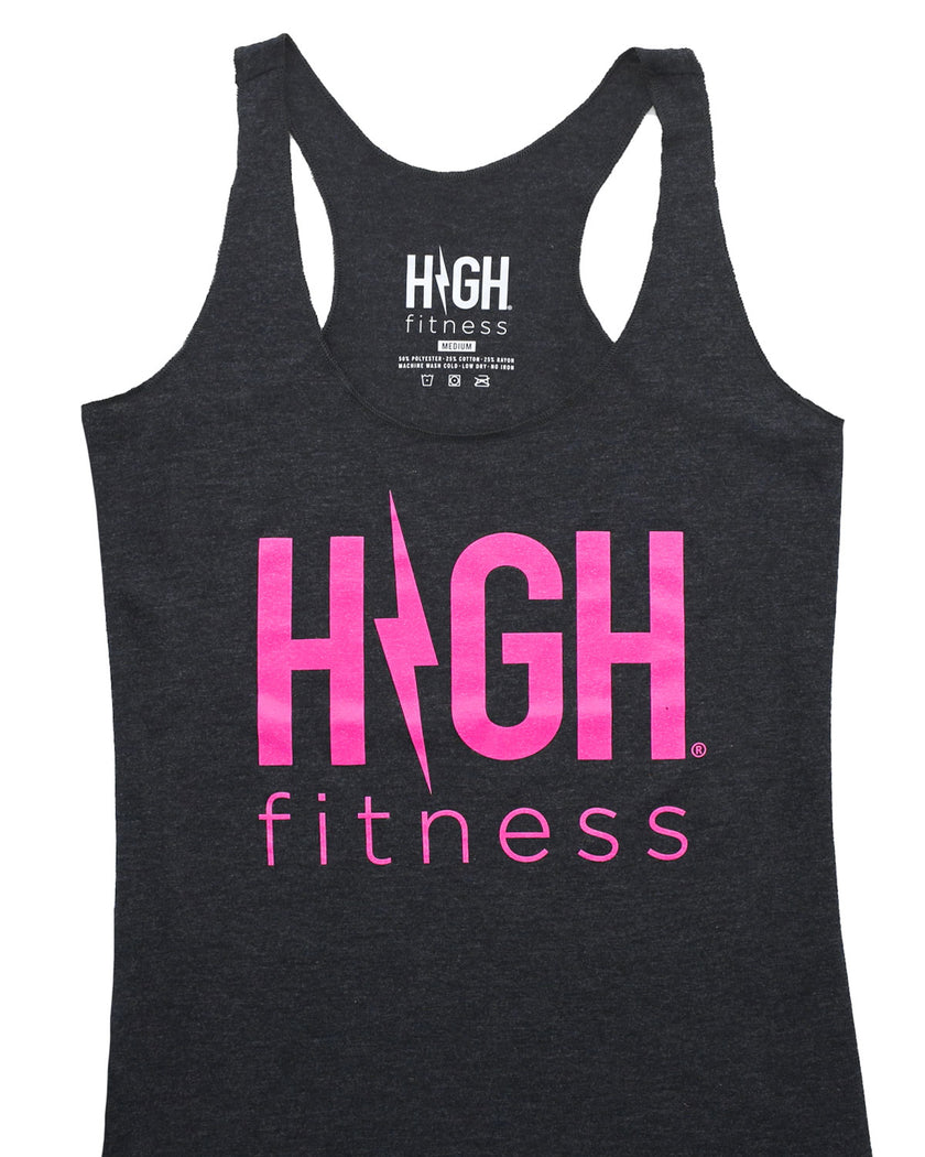 Hawt Pink Racerback Tank | Black *M & 3X*