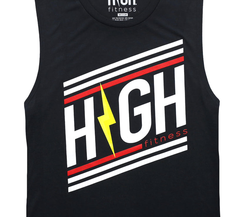 Striped Logo Muscle Tank