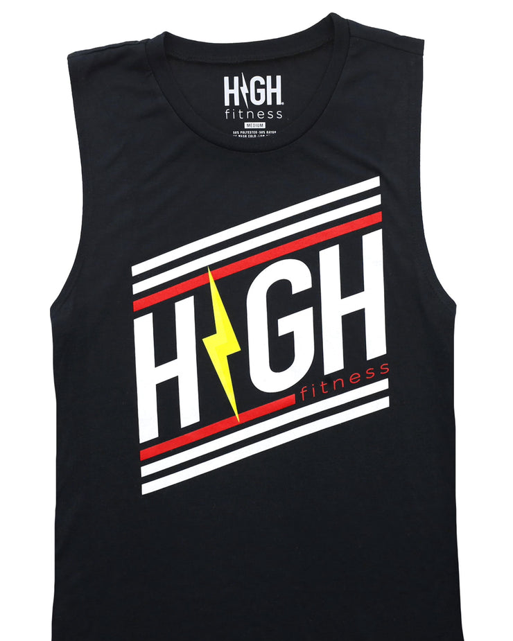 Striped Logo Muscle Tank