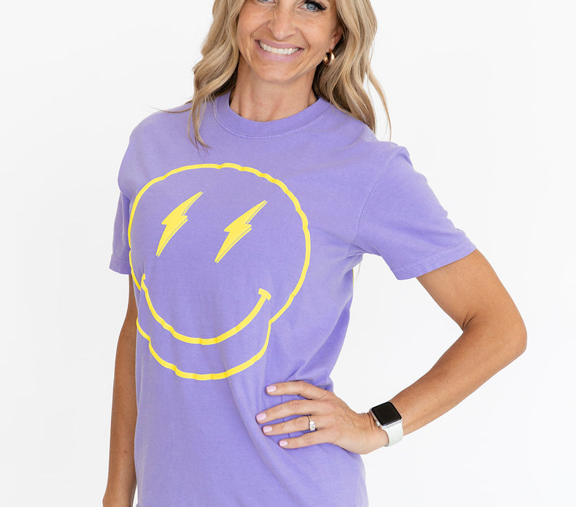 Fun Things Boyfriend Tee | Lavender