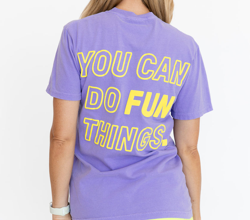 Fun Things Boyfriend Tee | Lavender