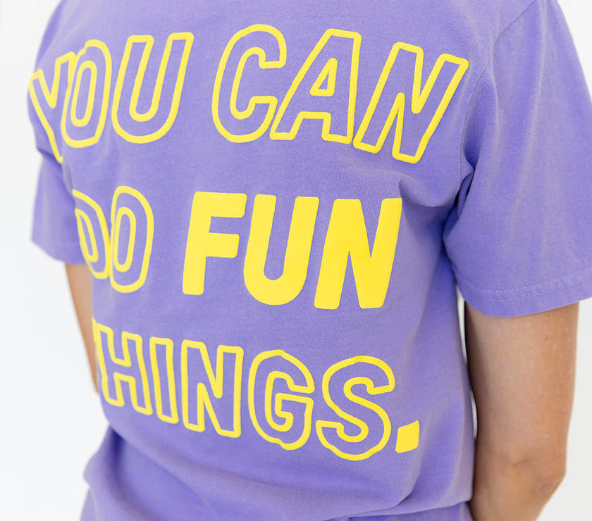 Fun Things Boyfriend Tee | Lavender