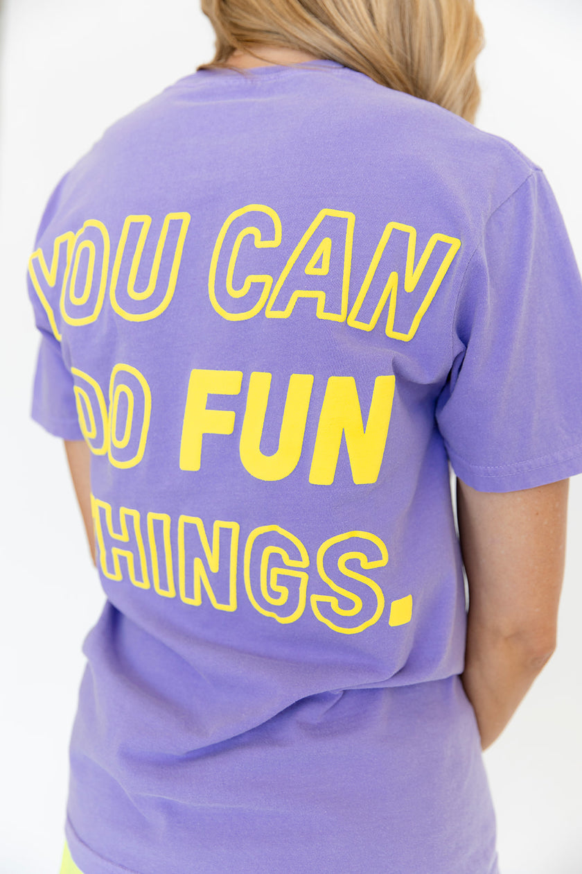 Fun Things Boyfriend Tee | Lavender