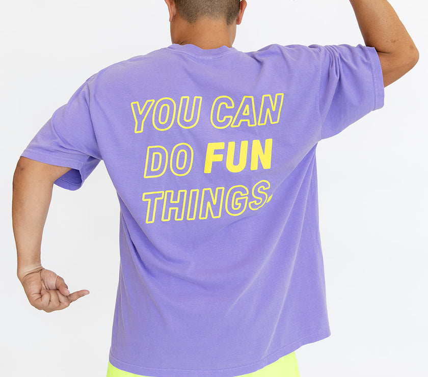 Fun Things Boyfriend Tee | Lavender