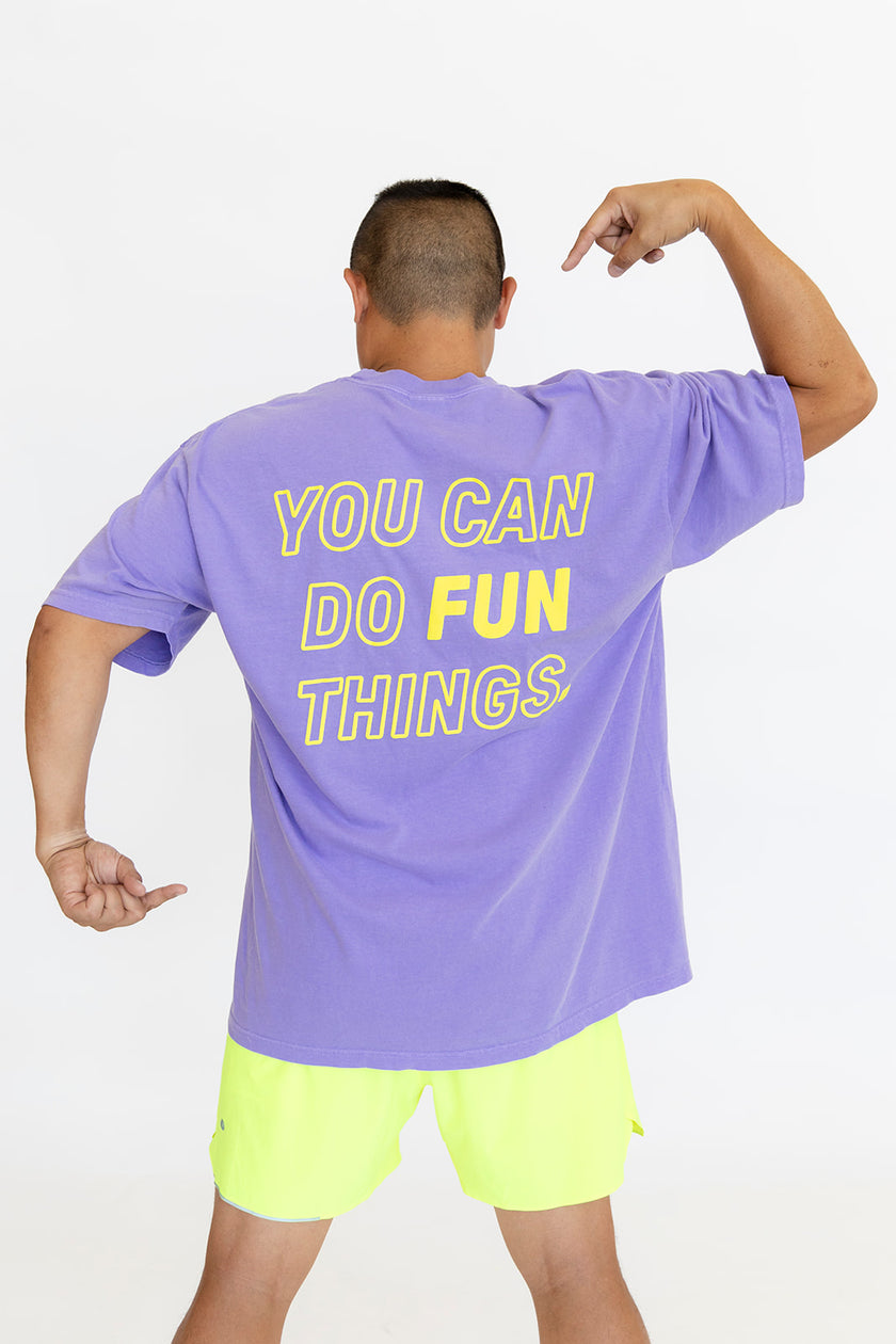 Fun Things Boyfriend Tee | Lavender