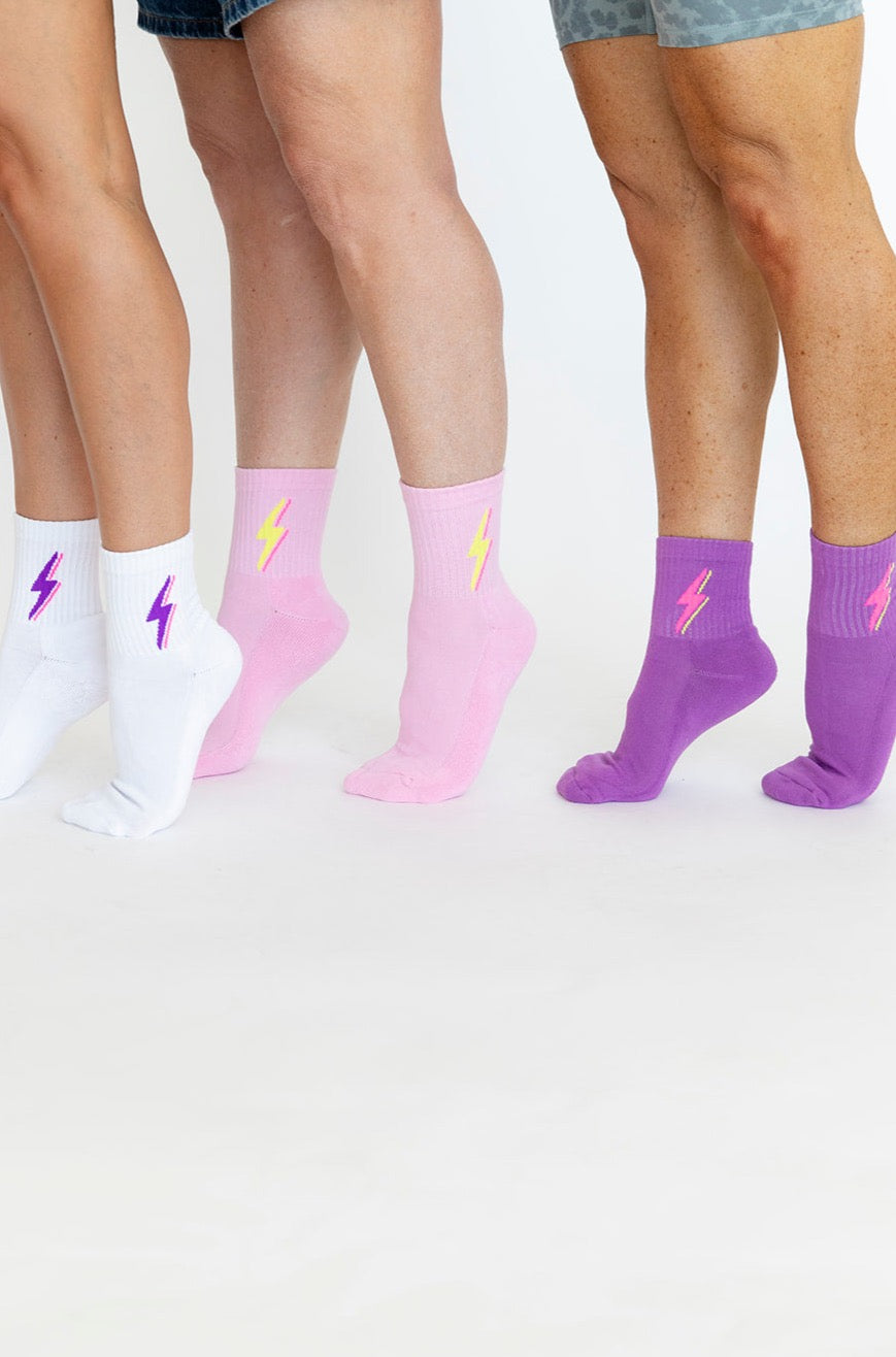 Summer Midi Athletic Bolt Socks | 3 Pack
