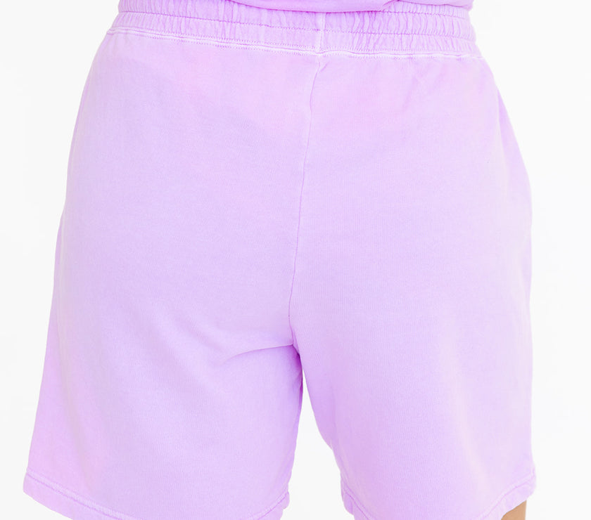 Puff Bolt Boyfriend Sweat Shorts | Neon Violet