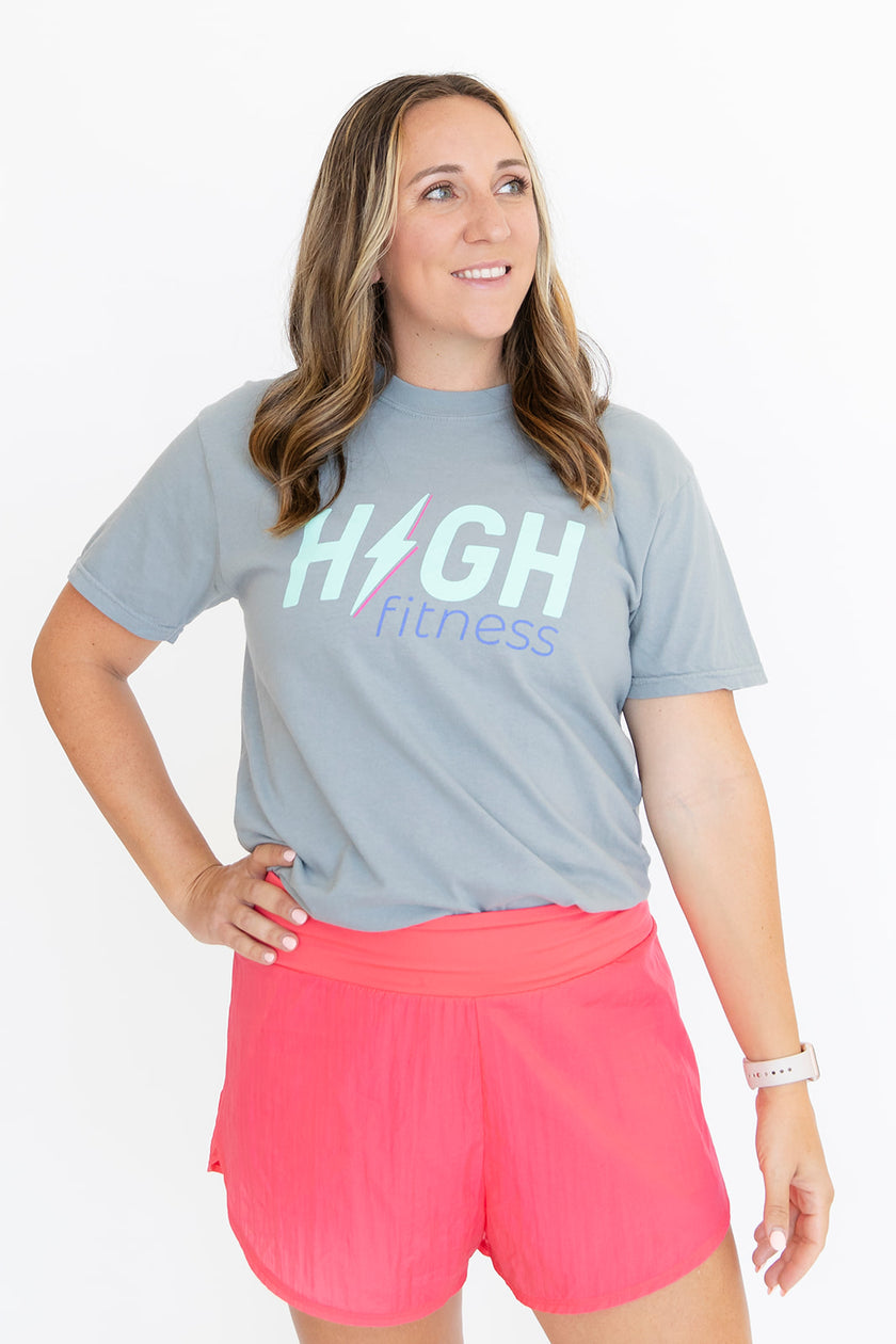 HIGH Boyfriend Tee | Granite Grey