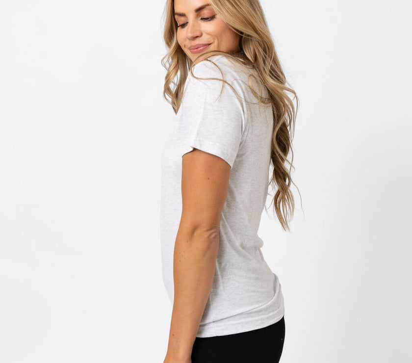 American Flag Vintage Bolt Tee | Heather White