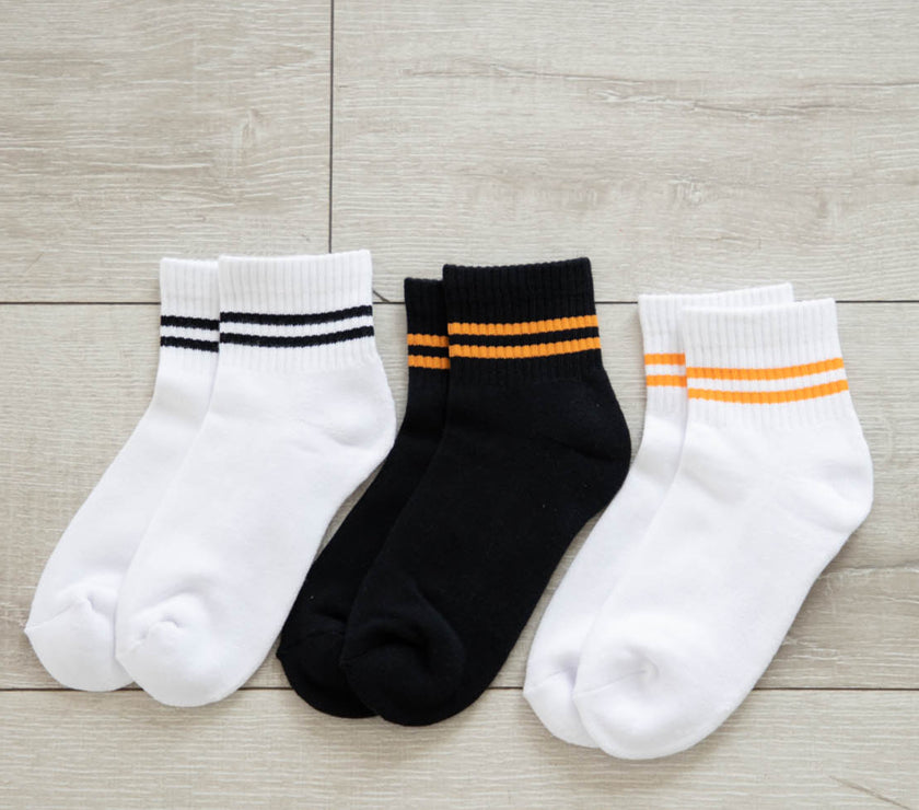 Stripe Shortie Athletic Sock 3-Pack | Halloween Bundle