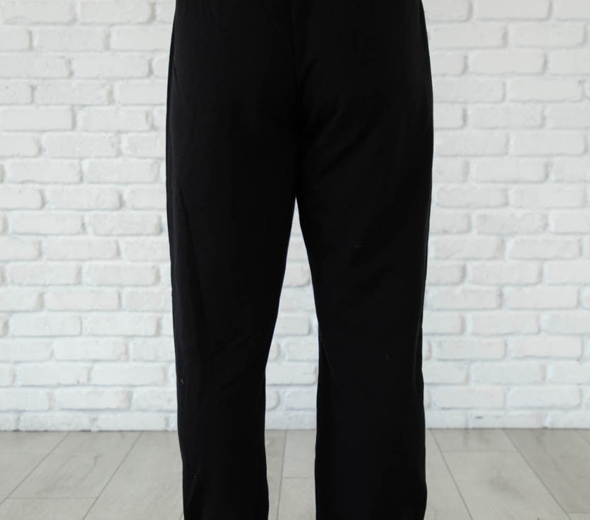 Black Hollow Bolt Drawstring Sweatpants