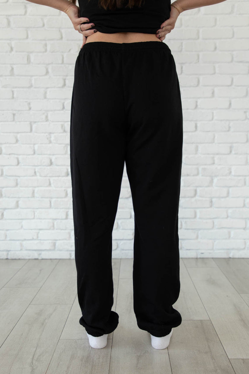 Black Hollow Bolt Drawstring Sweatpants