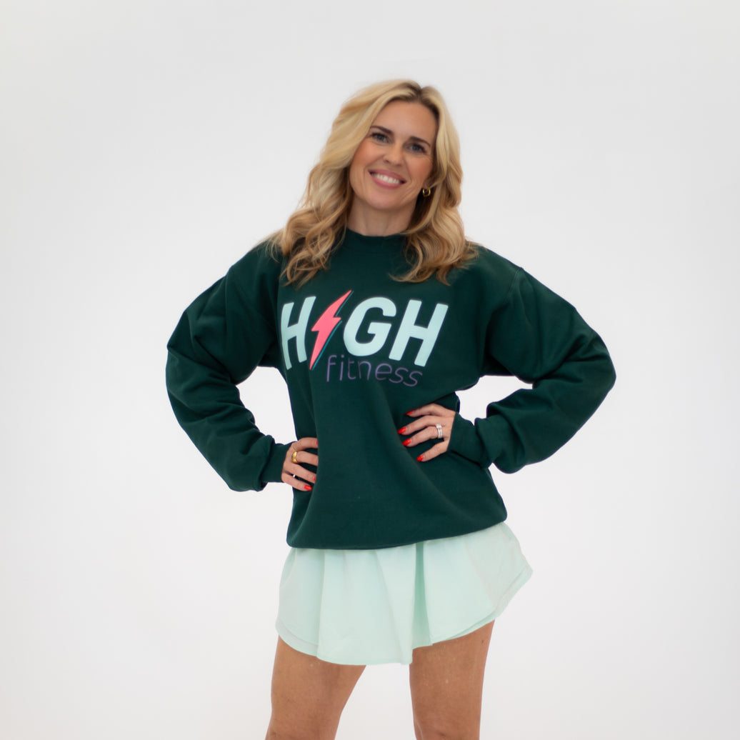 HIGH Oversized Crewneck Sweatshirt | Evergreen Energy with Mint Logo