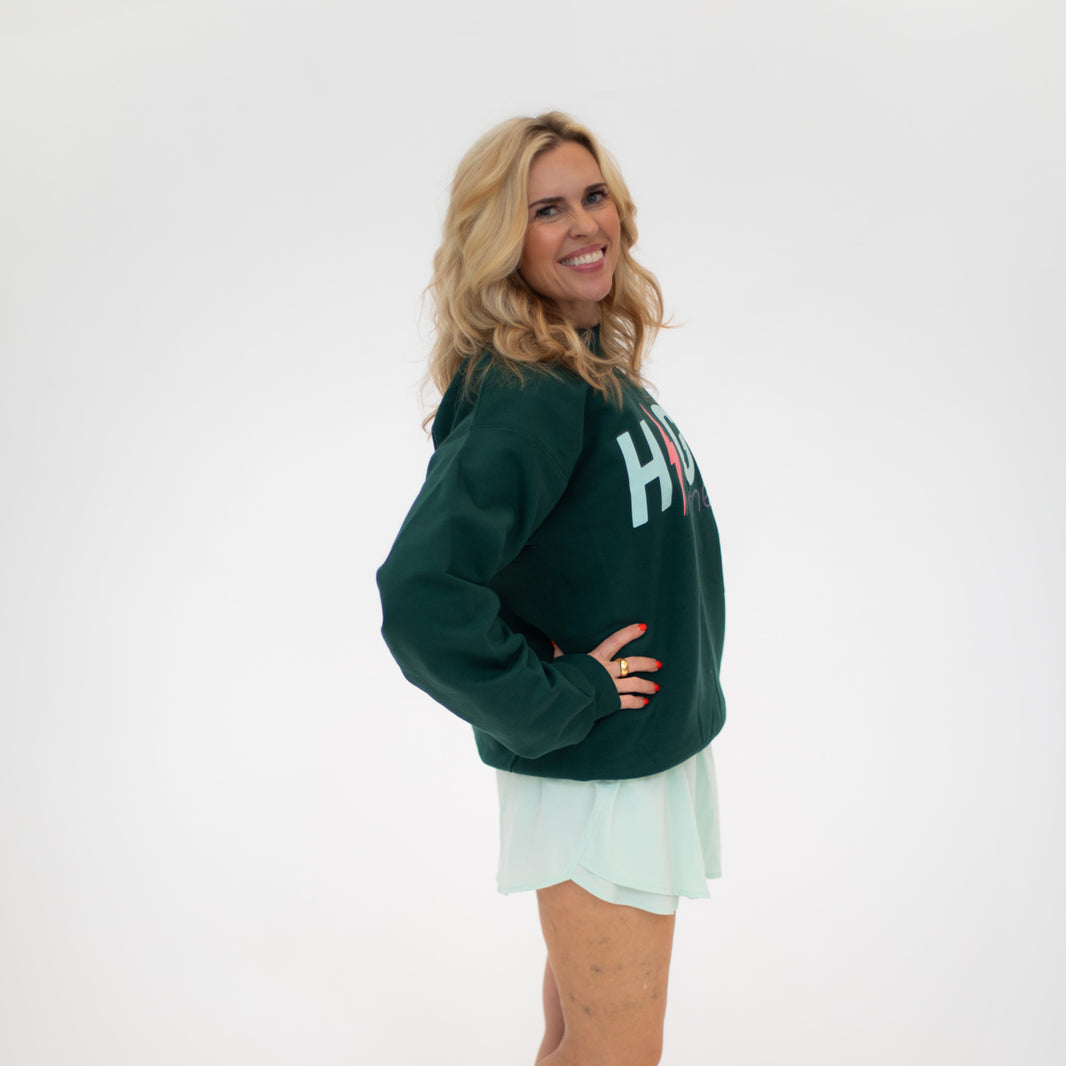 HIGH Oversized Crewneck Sweatshirt | Evergreen Energy with Mint Logo