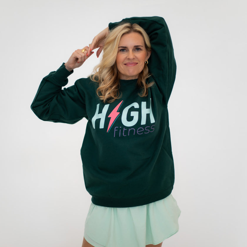 HIGH Oversized Crewneck Sweatshirt | Evergreen Energy with Mint Logo