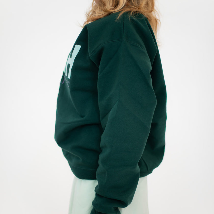 HIGH Oversized Crewneck Sweatshirt | Evergreen Energy with Mint Logo