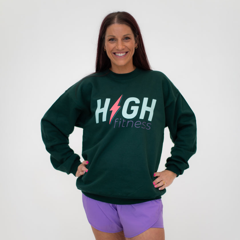 HIGH Oversized Crewneck Sweatshirt | Evergreen Energy with Mint Logo