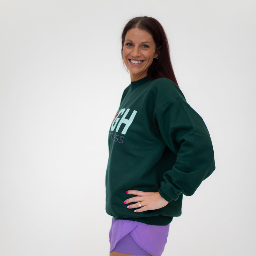 HIGH Oversized Crewneck Sweatshirt | Evergreen Energy with Mint Logo