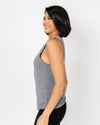 Bolt Muscle Tank | Cream on Athletic Grey
