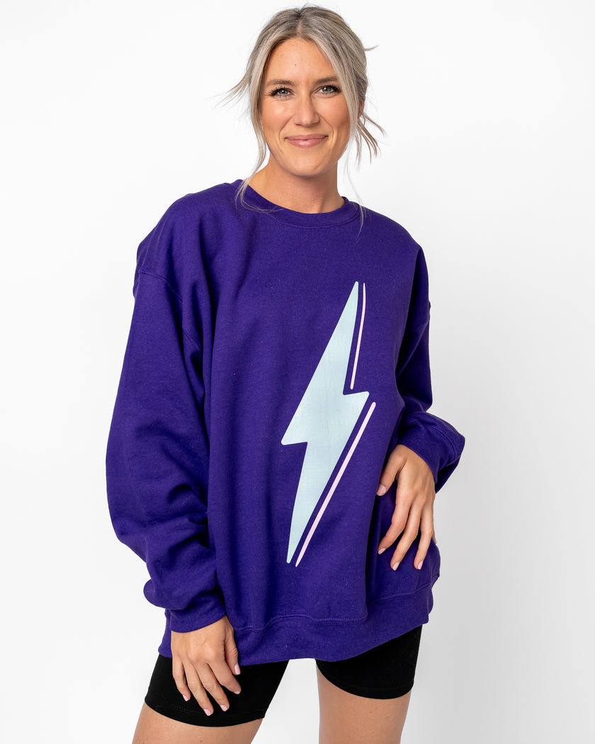 Bolt Crewneck Sweatshirt | Bel-Air Purple
