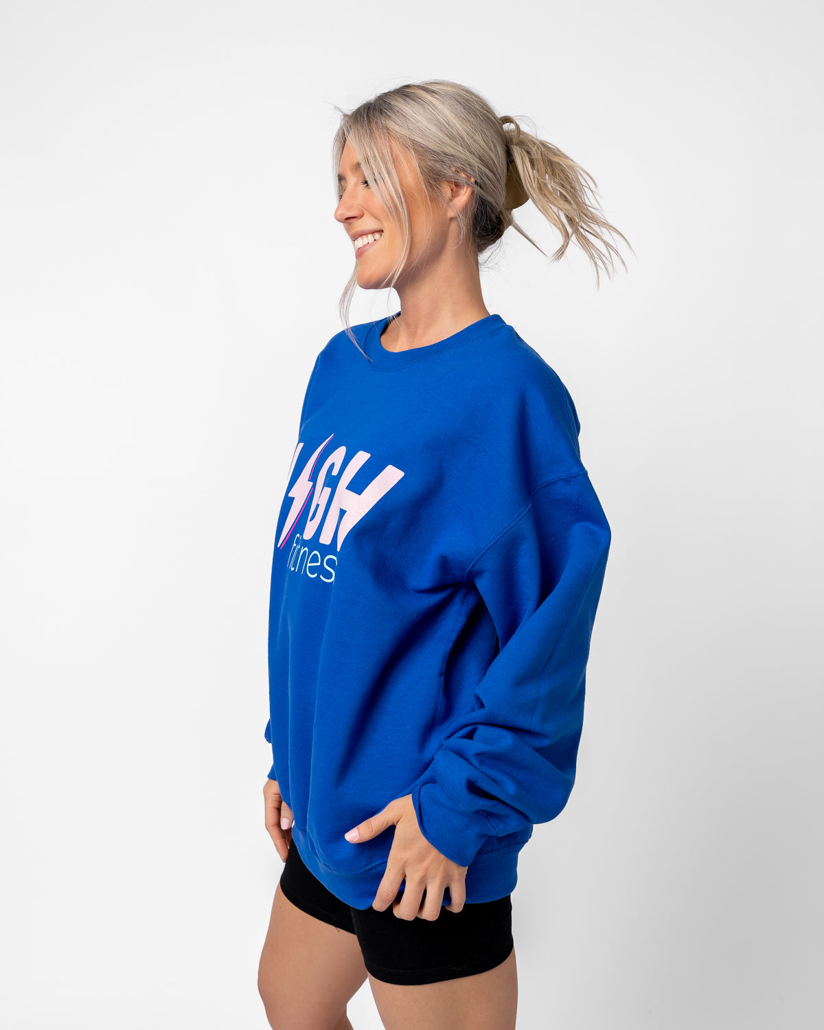 Electric blue sweatshirt sale