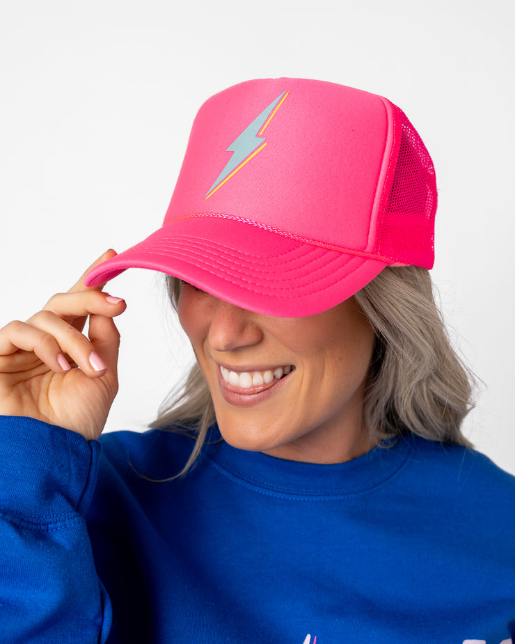 Bolt Trucker Hat | High Pink