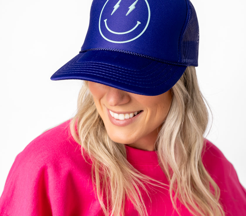Smiley Trucker Hat | Bel-Air Purple