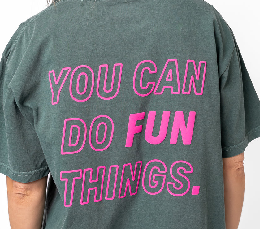 Fun Things Boyfriend Tee | Emerald Green