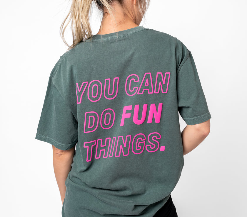 Fun Things Boyfriend Tee | Emerald Green