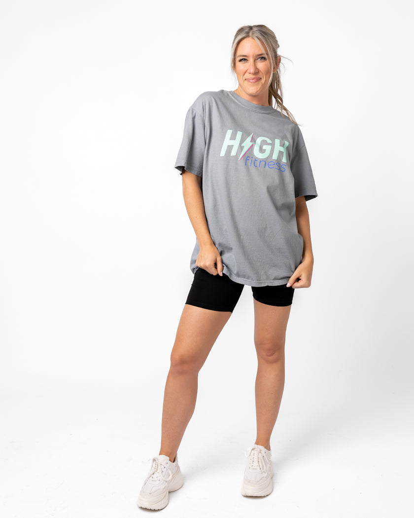 HIGH Boyfriend Tee | Granite Grey