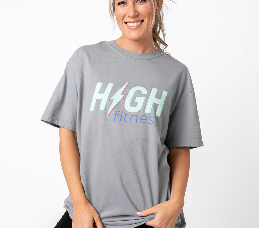 HIGH Boyfriend Tee | Granite Grey