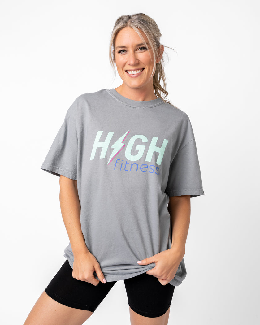 HIGH Boyfriend Tee | Granite Grey